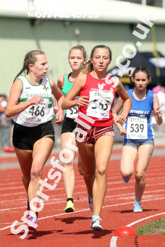 Womens under-17s 1500 metres, 2018 Northern Under-17s/U-15s/U-13s Champs., Wavertree Athletics Centre, Liverpool. Photo: David T. Hewitson/Sports for All Pics